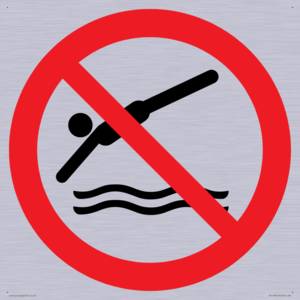 Prohibition: No diving